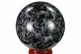 Polished, Indigo Gabbro Sphere - Madagascar #135782-1